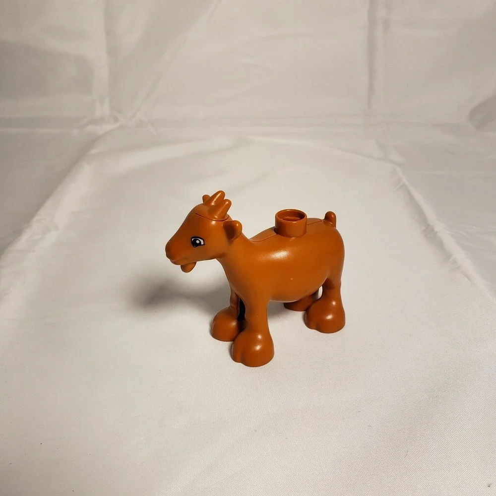 Lego Duplo Brown Goat Farm Animal From Set 10522 Minifigure - Picture 2 of 7